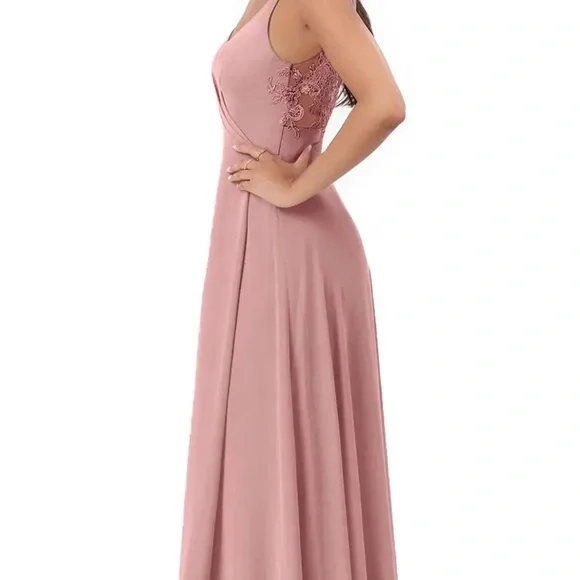 Azazie Lennon Maxi Dress in Dusty Rose - Picture 4 of 7